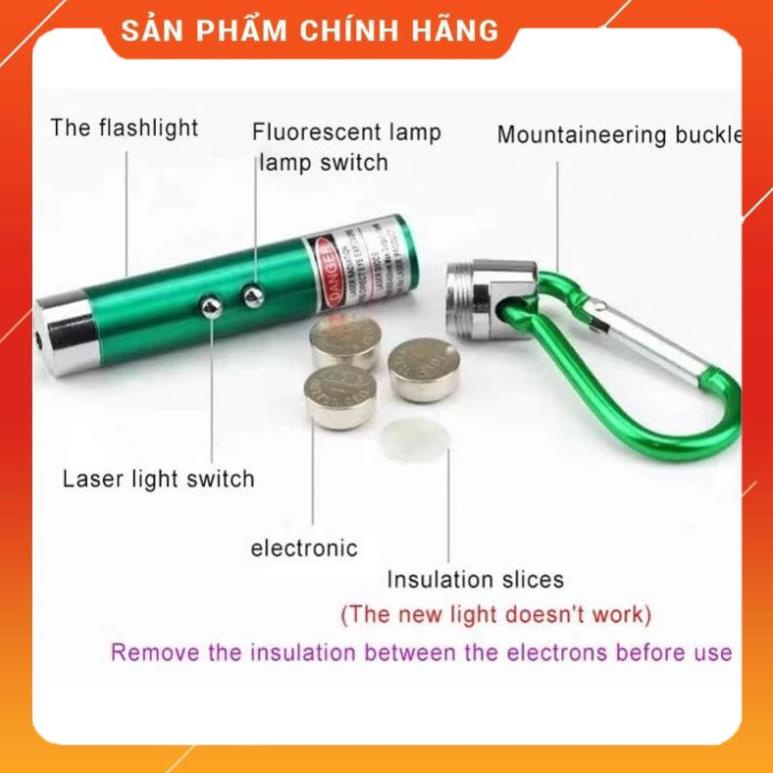 Bút trình chiếu laser, bút chỉ bảng, đèn pin mini 3 trong 1