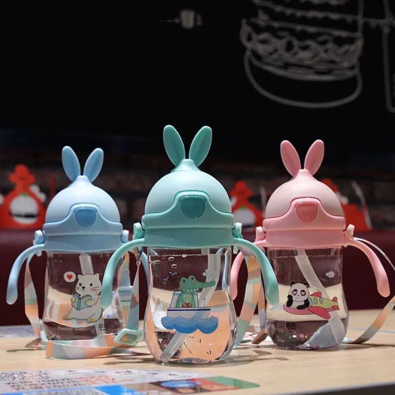 Minchun123: Bình uống nước hình sao, hình thỏ cho bé , tay cầm, dây đeo tiện đi lớp
