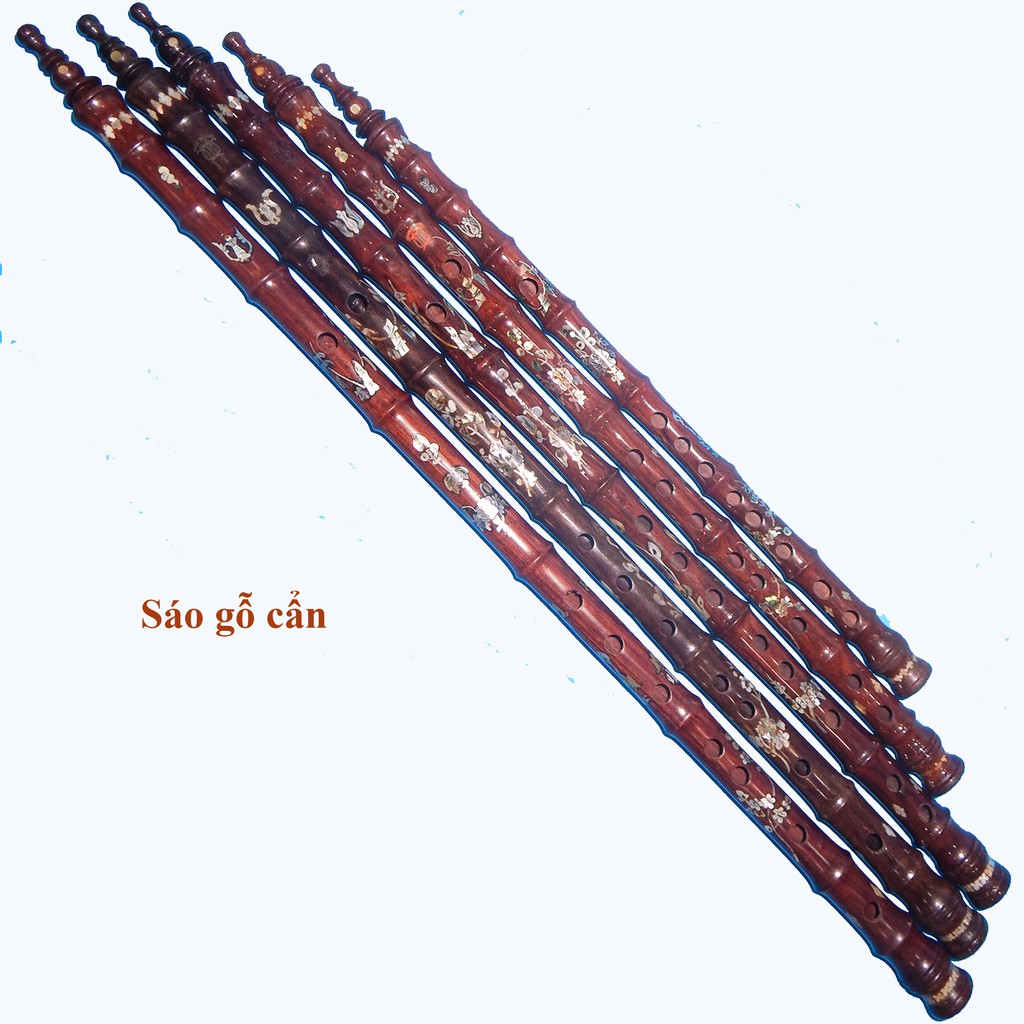 Sáo gỗ Cẩm lai cẩn ốc A4 (La trầm) Trần Trung
