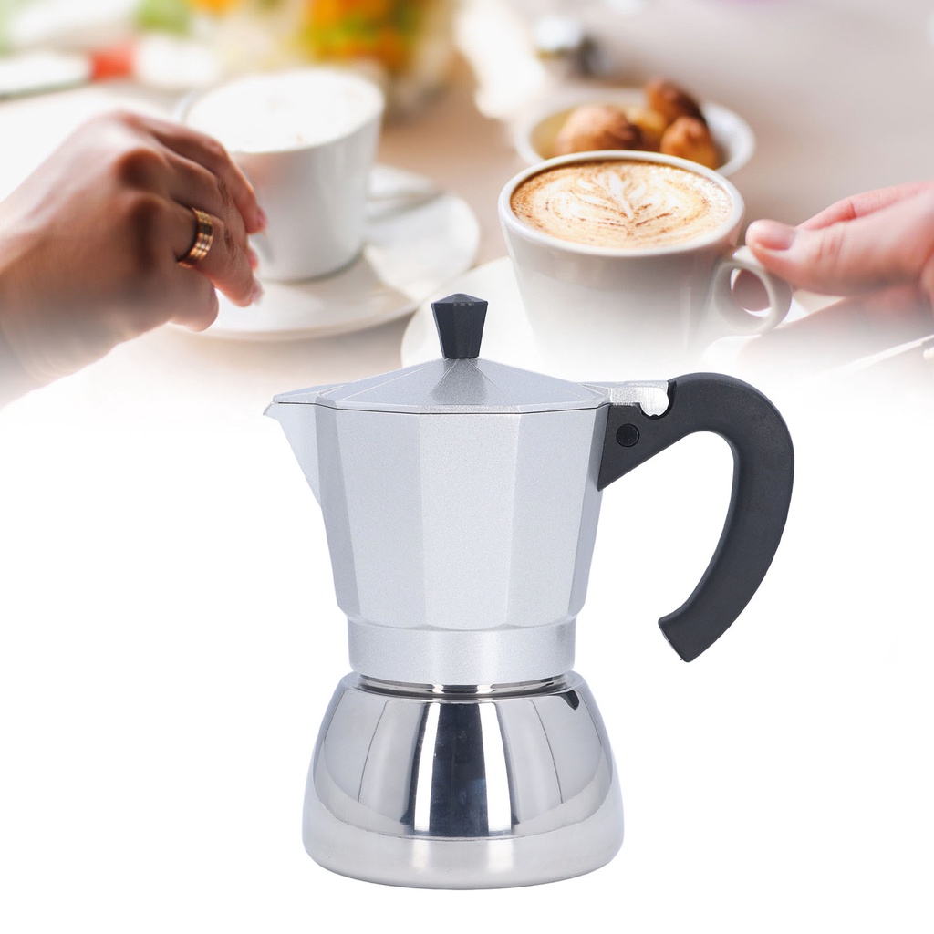 Oxygen072 Phin Pha Cà Phê Cỡ Lớn Moka Pot , Bình Pha Cafe Cao Cấp, Sang Trọng - Stovetop 6 cốc