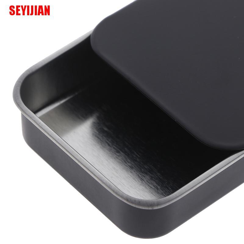 (SEY) Hộp Thiếc Nhỏ Có Nắp Trượt Dùng Đựng Sáp / Kem Dưỡng / Râu / Thuốc