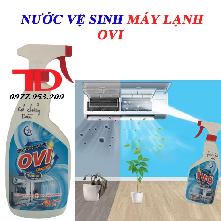 Nước vệ sinh máy lạnh OVI có dưỡng dàn