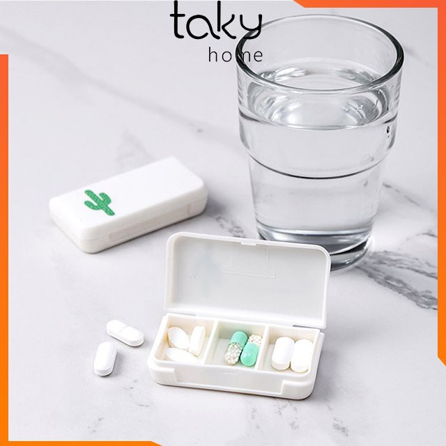 Hộp Đựng Thuốc Mini, Dùng Hàng Ngày, Tiện Dụng, An Toàn, Nhỏ Gọn Mang Theo Túi Quần Và Túi Xách. TakyHome 7122