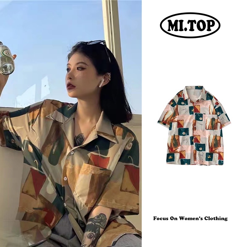 Áo Sơ Mi Dáng Rộng Vải Mỏng Phong Cách Retro Hàn Quốc Giản Dị Dành Cho Nữ Sinh