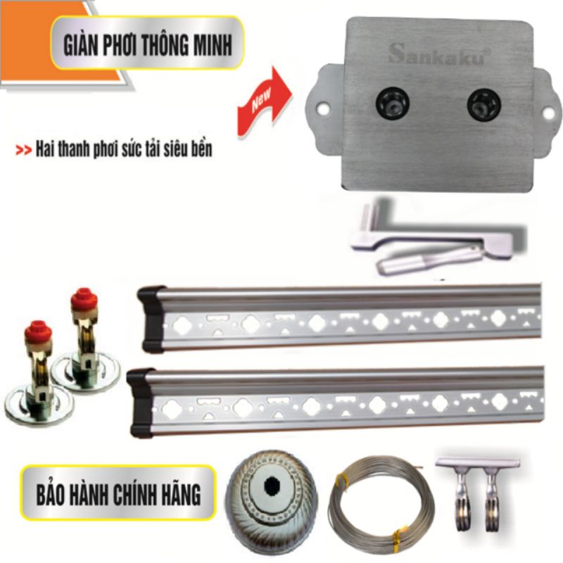 Bộ tời giàn phơi thông minh Sankaku S01 (tặng kèm vít nở)