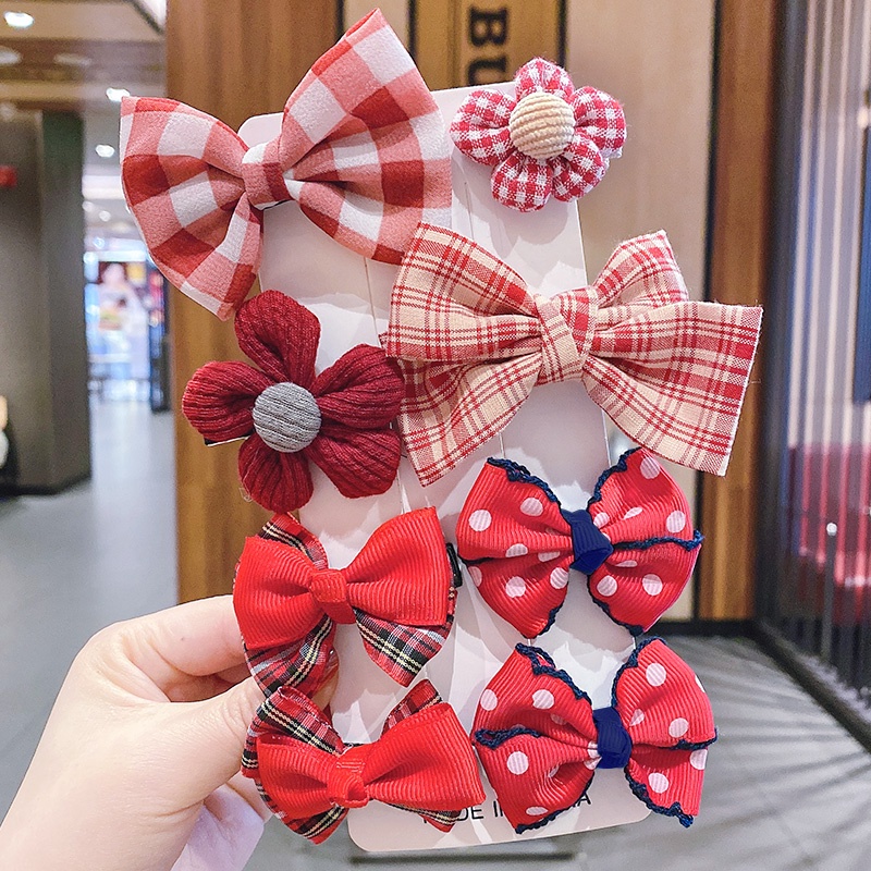 Kẹp tóc bằng len hình gấu đáng yêu xinh xắn cho bé gái