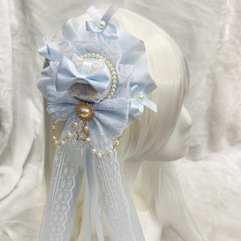 YASLC0004 - Phụ kiện tóc Lolita xanh da trời