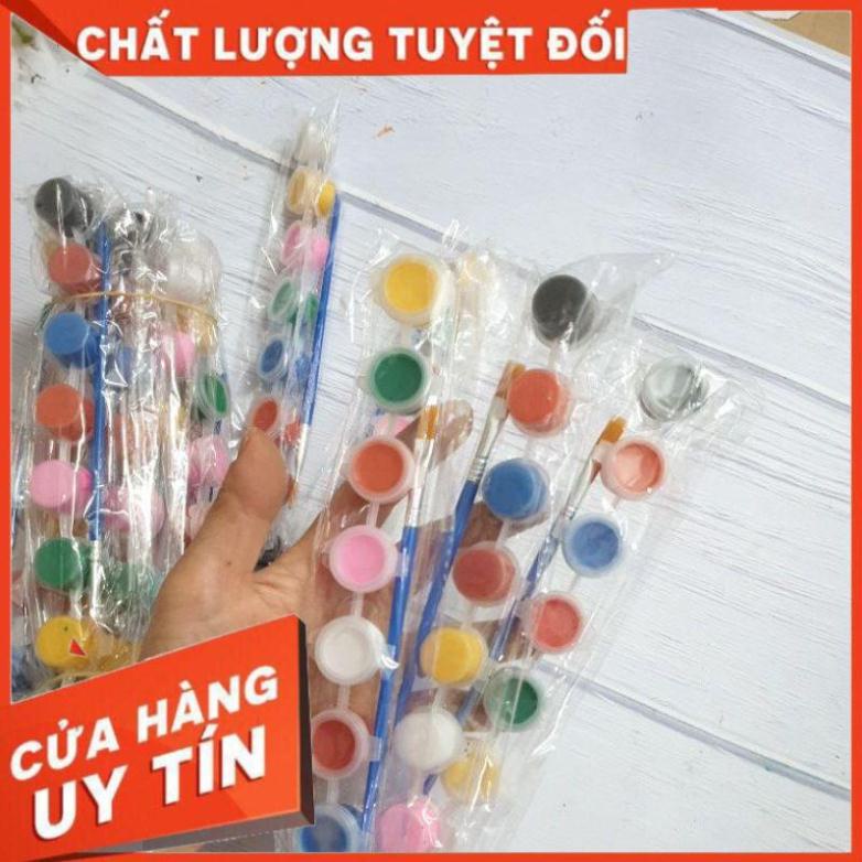 Bộ 8 màu tô tượng 3ml kèm 1 bút lông cọ vẽ