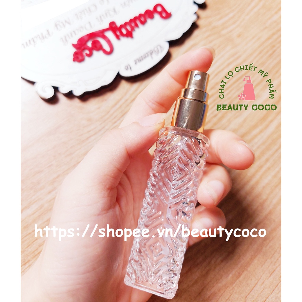 Chai chiết nước hoa vuông sọc 12ml - 15ml