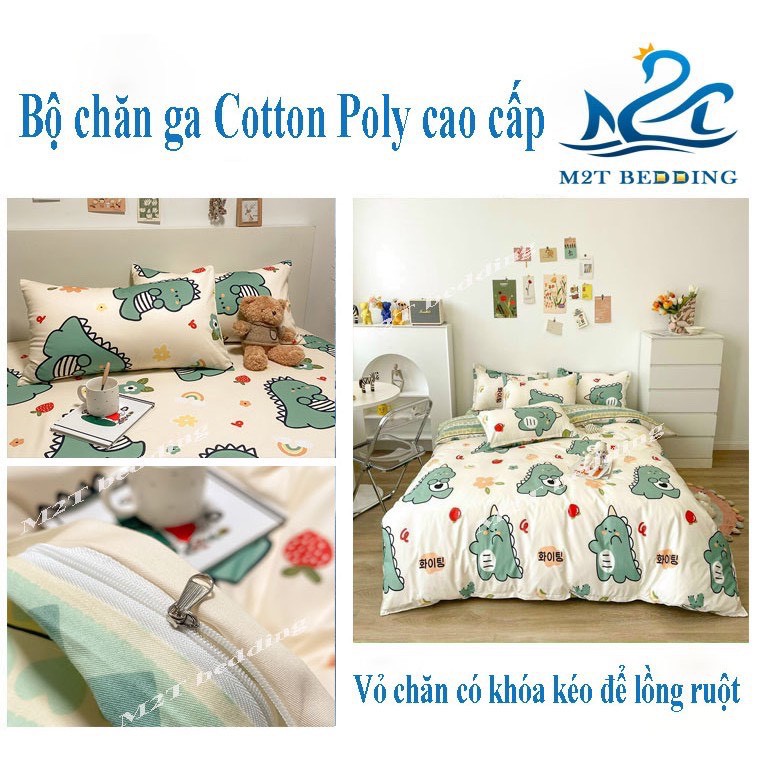 Bộ sưu tập bộ chăn ga gối Cotton Poly M2T Bedding phong cách Hàn Quốc Drap giường cotton hot trend (không kèm ruột)