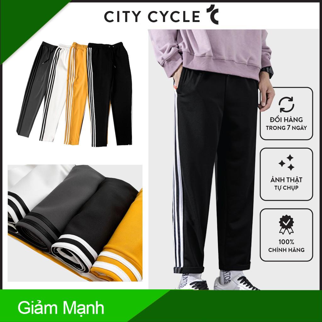 Quần 3 sọc ống suông City Cycle - Quần dài nam nữ Unisex thể thao phối sọc Local Brand