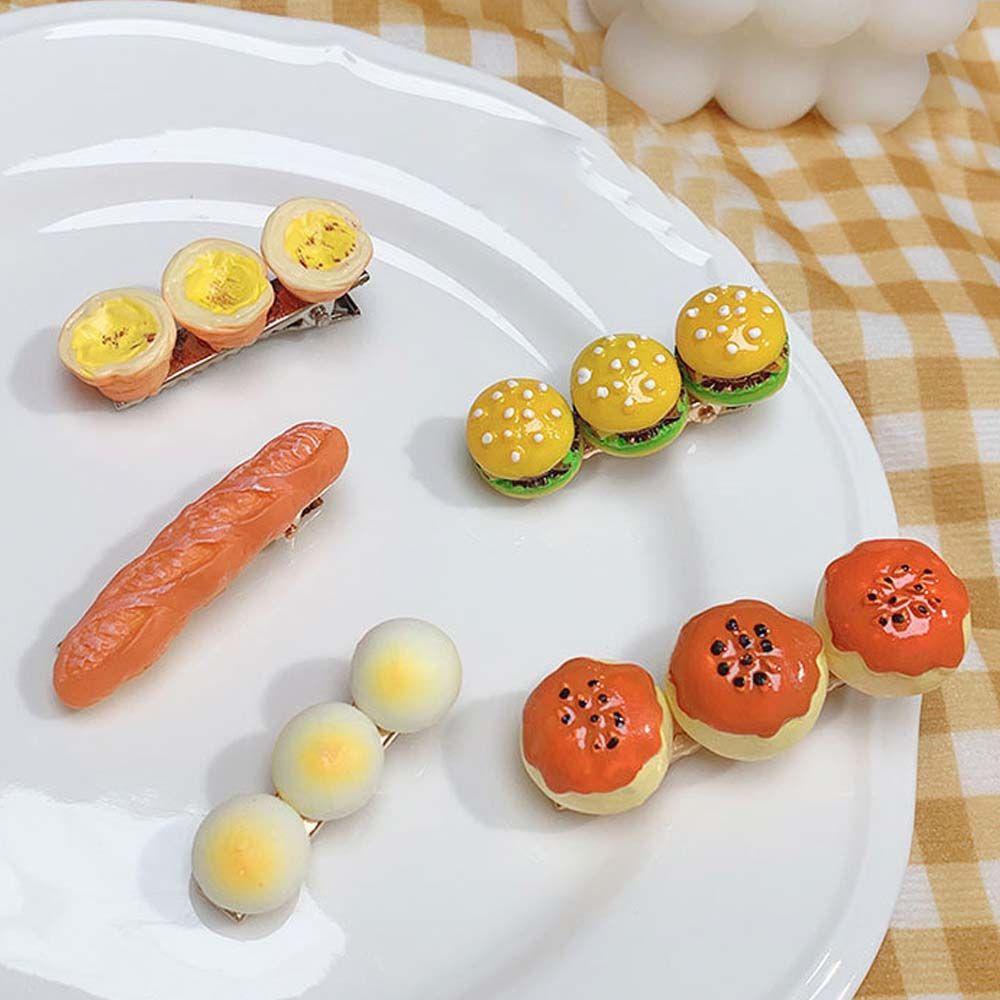 Kẹp Tóc Hình Bánh Trứng Hamburger Dễ Thương Cho Bé Gái