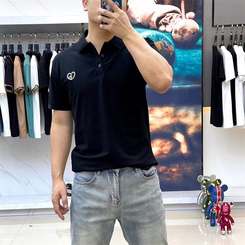 D &amp; OR Áo Thun Polo Tay Ngắn Thêu Logo Thiết Kế Nhỏ Gọn Ngực Nhỏ Đơn Giản Chất Lượng Cao