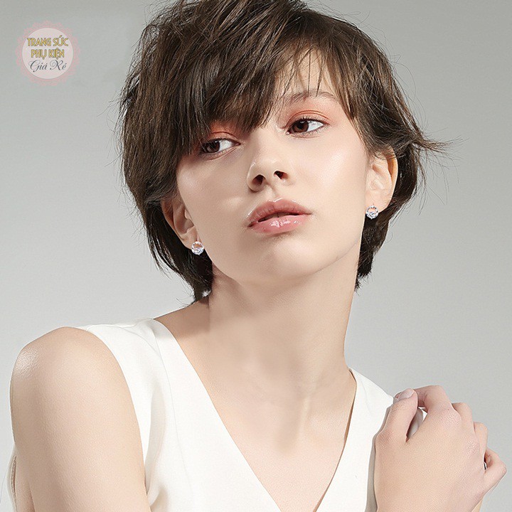 Hoa tai thời trang nữ style Hàn nhỏ xinh, bạc ý S935 - HT232