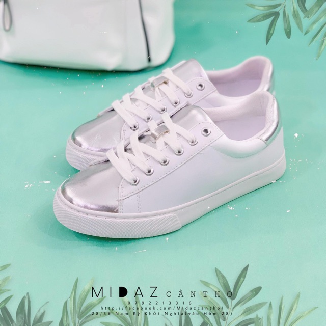 Giày sneaker trắng phối silver MIDAZ - W00035