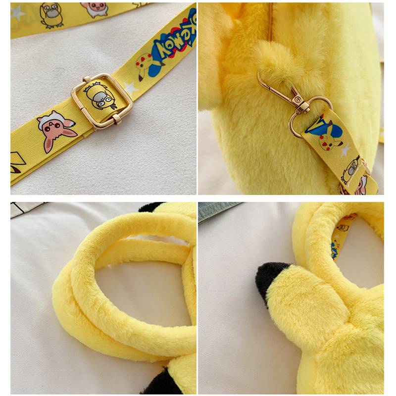 SANRIO Túi đeo chéo hình Pikachu Disney LinaBell nhồi bông dễ thương cho nữ