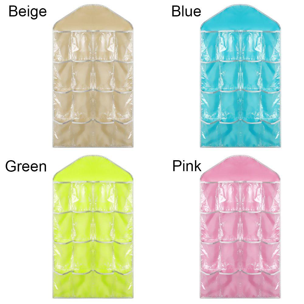 KUNHEV Túi Treo 16 Ngăn Đựng Đồ Lót / Giày Trong Suốt Gọn Gàng Thời Trang Cho Phòng Khách / Tủ Quần Áo /