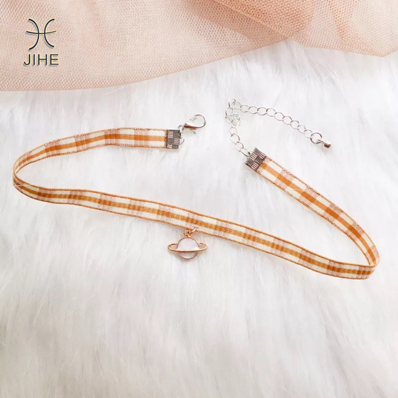 Vòng Cổ Choker Màu Nâu Thời Trang Nhật Hàn