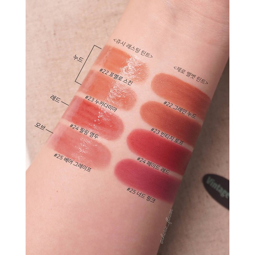 BST Son ROMAND zero velvet tint mới [màu 22-&gt;25]