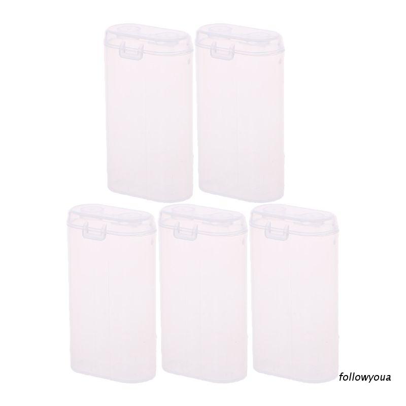 Bộ 5 hộp nhựa đựng pin sạc dự phòng 2X18650 18650 bền bỉ có thể sạc lại