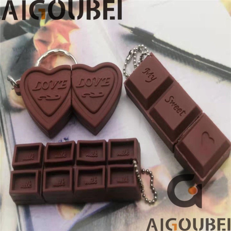 [Spot &amp; COD] USB 2.0 Phim hoạt hình dễ thương Cặp đôi silicone Chocolate Confession Tạo tác cho máy tính xách tay PC Lightning Ổ đĩa USB flash di động 1GB 2GB 4GB 8GB 16GB 32GB 64GB 128GB