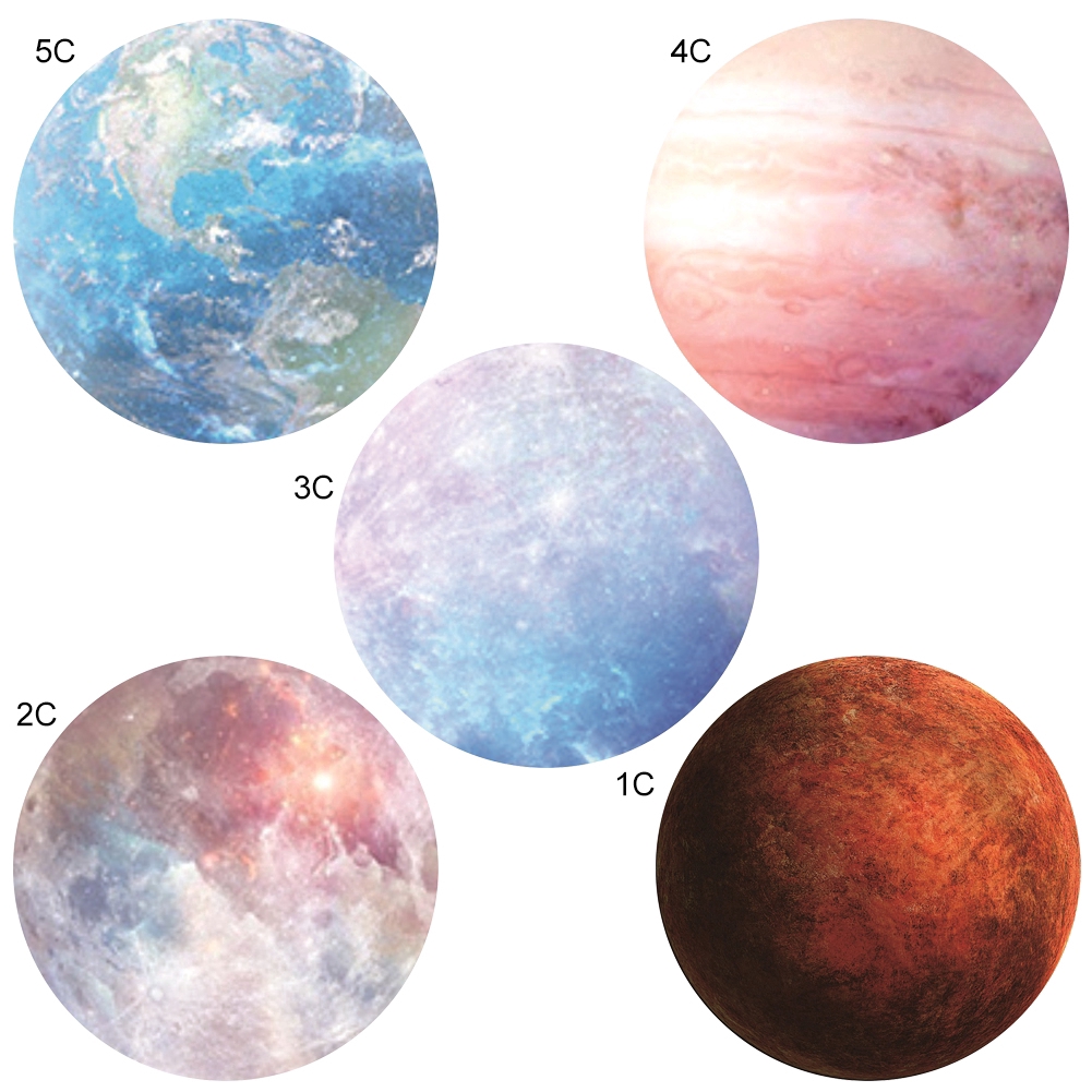 【YUKV】Planets Planet Mousepad Bentuk Bulat Motif Bintang Ukuran 200x200mm untuk Tablet