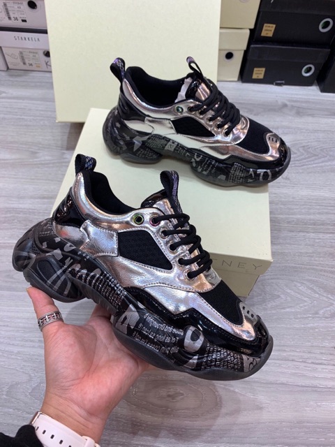 Giày thể thao nữ siêu ngầu vàng - bạc (chat trước check size)