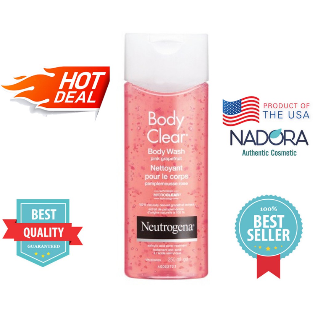 Sữa Tắm Mụn Lưng - Neutrogena Body Clear Body Wash Pink Grapefruit - 250ml
