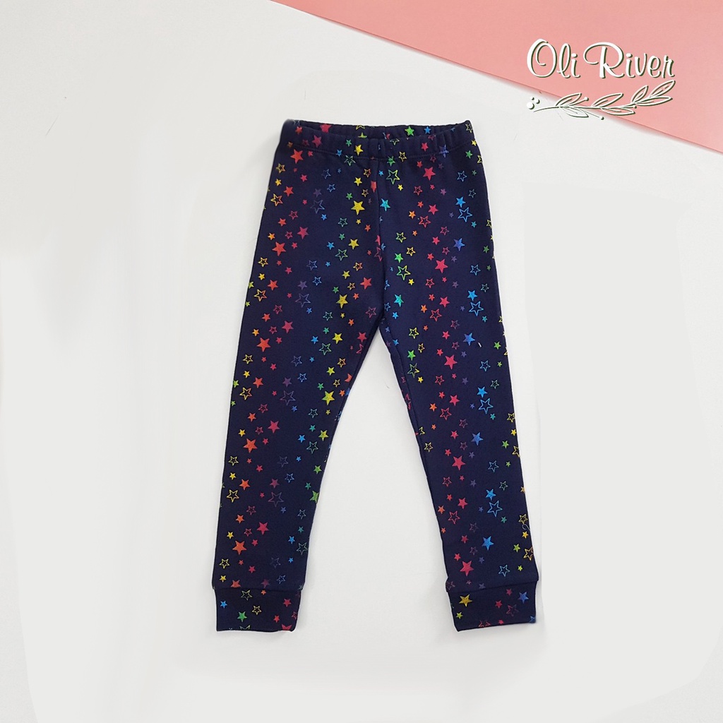 Bộ đồ nỉ da cá Elsa hồng vai bèo quần sao bé gái thu đông 2021 Oliriver chính hãng - Misolkids