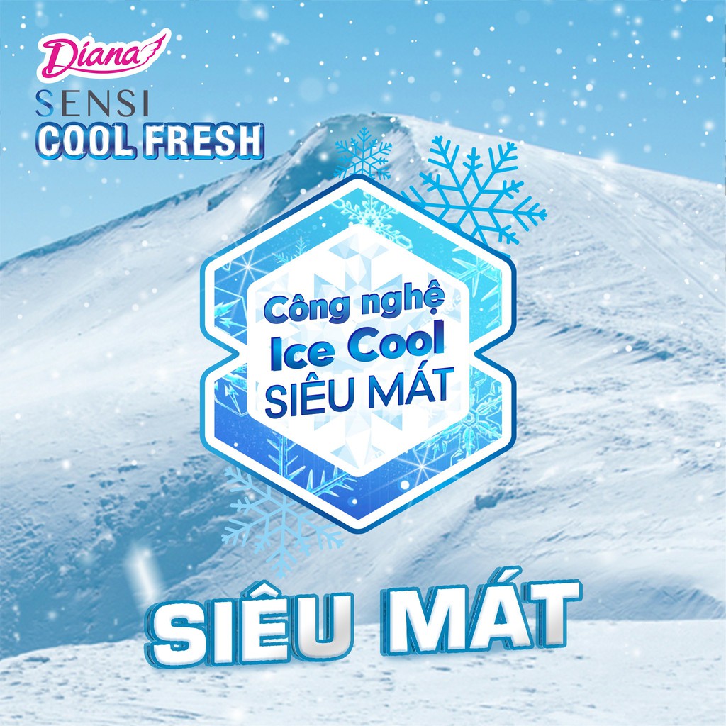 BVS Diana Cool Fresh Siêu Mỏng Cánh - Băng Vệ Sinh Diana SenSi Cool Fresh Siêu Mỏng Cánh 8 Miếng/Gói Và 20 Miếng/Gói