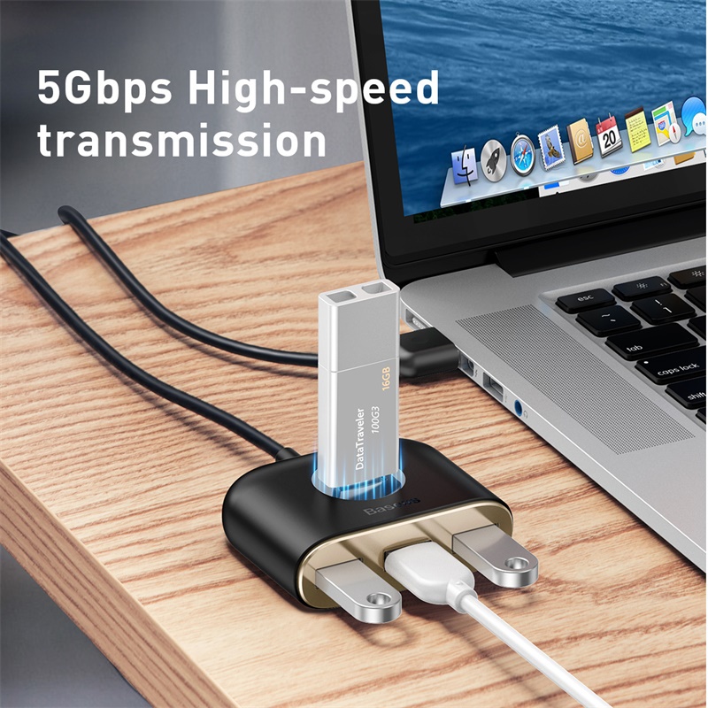 Baseus Bộ Chia Cổng Usb 3.0 Type C Sang Usb 3.0 Cho Macbook