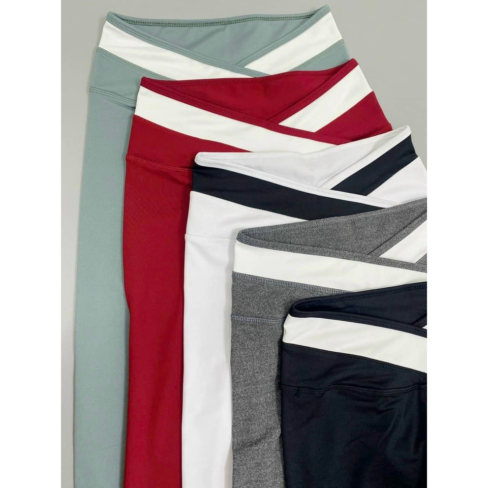 QUẦN DÀI CẠP CHÉO PHỐI MÀU CHẤT THUN POLY