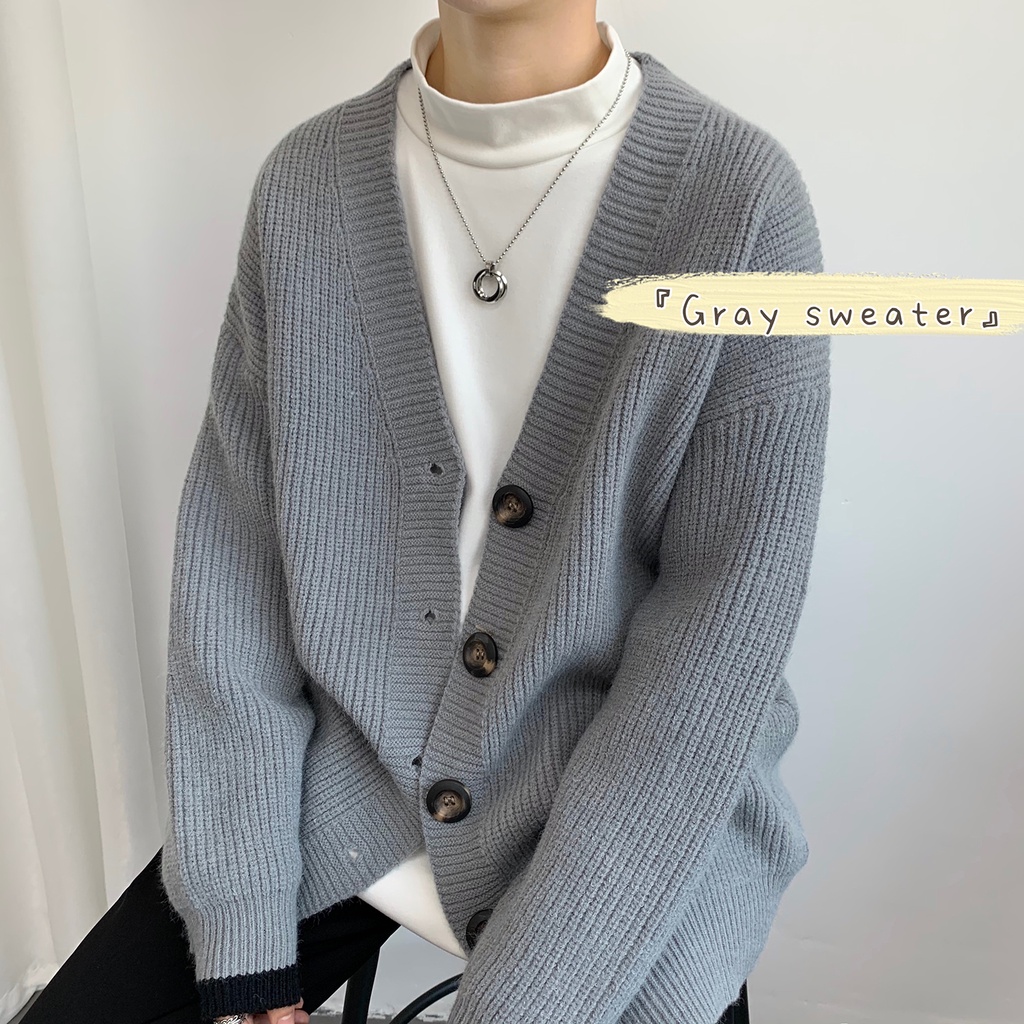 Áo khoác cardigan Raymond chất len dệt Unisex basic