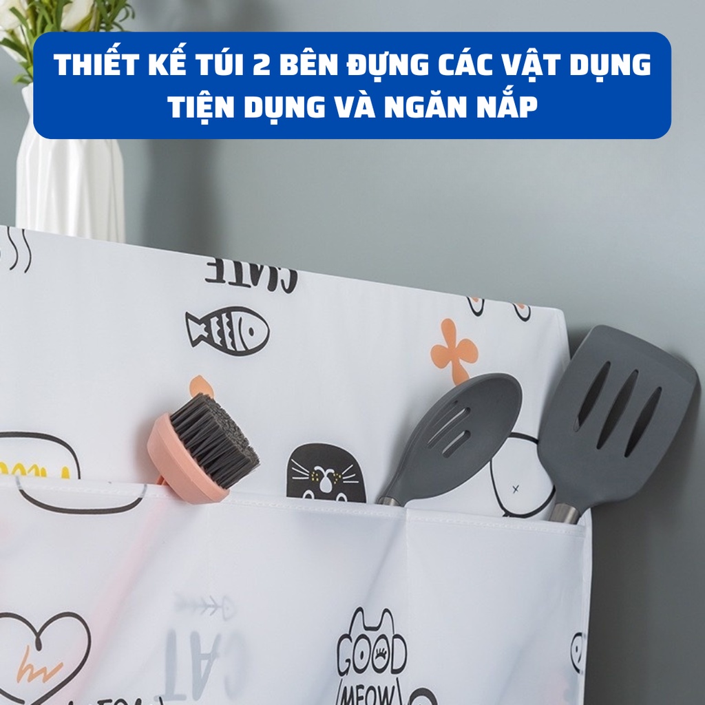 Bọc Tủ Lạnh ,Bảo Vệ Tủ Lạnh Chống Nước ,Chống Bụi ,Có thêm Túi 2 Bên Để Sắp Xếp Vật Dụng Tiện Lợi