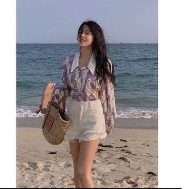 Quần Short jeans Nữ Trắng Bigsize rách size đại 30 đến 35 ms 1052