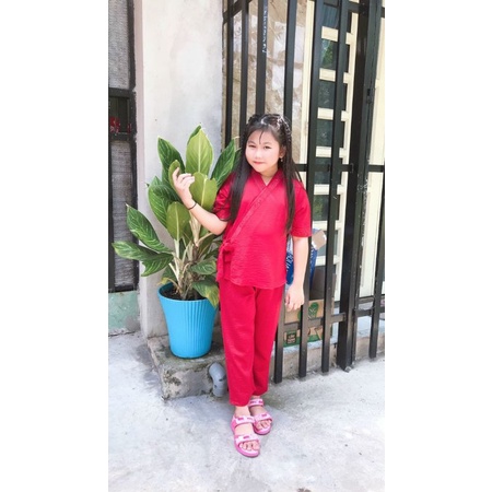 bộ lụa bé cao cấp.nhật nơ