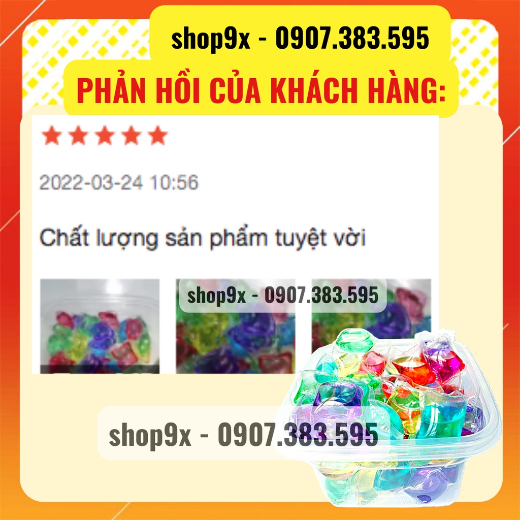 Hộp 30 Viên Giặt Xả Quần Áo 3 Trong 1 Nhiều Mùi Hương Khác Nhau