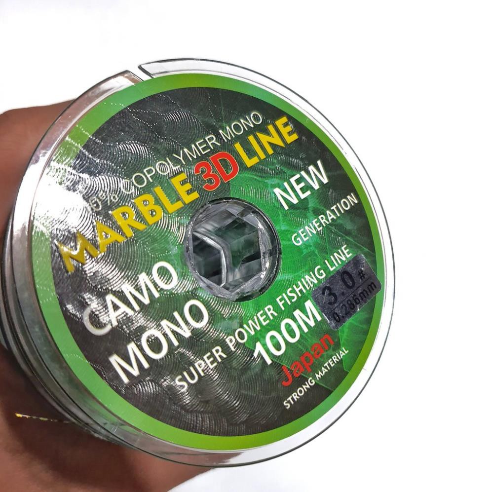 Cước câu cá Mono 3D tàng hình - Chất lượng cao - Chuyên làm dây trục câu Tay, đài, Lục, Lancer 10 cuộn liền
