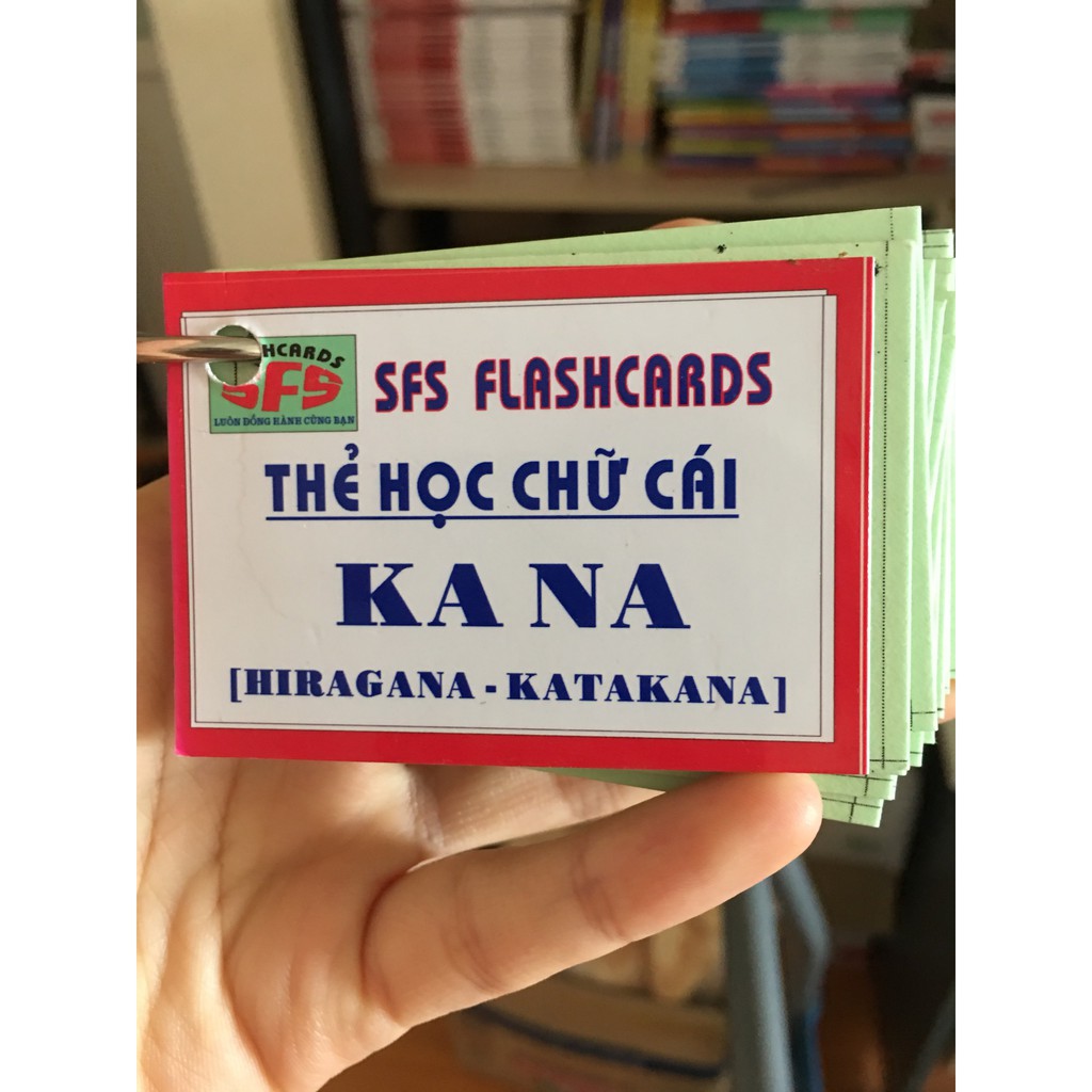 Flashcard - Thẻ chữ cái tiếng Nhật có ép plastic chống nước