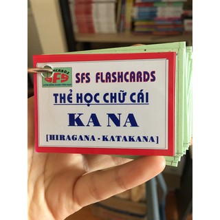 Flashcard - Thẻ chữ cái tiếng Nhật có ép plastic chống nước