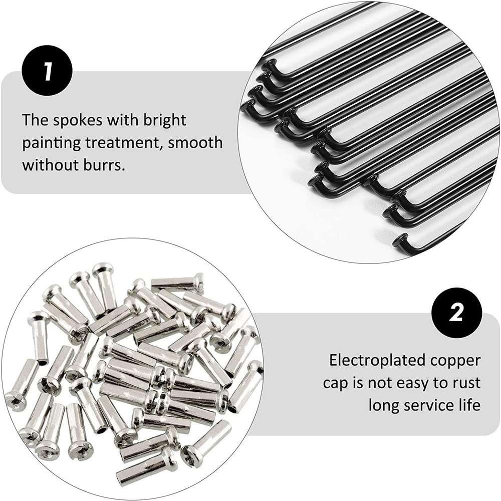 Căm Xe Đạp 26 Inch 170mm-290mm 700c Có Đầu Bọc Bằng Thép Không Gỉ Bền Bỉ