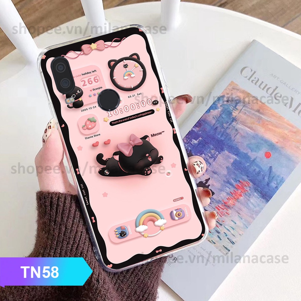 Ốp Vsmart Active 1 / Active 1 Plus / Active 1+ hình đồng hồ icon gấu mèo cute cực dễ thương ngộ nghĩnh