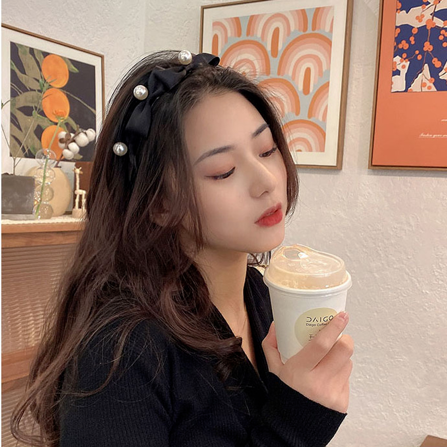 Cài tóc đính ngọc trai nhân tạo thời trang Hàn Quốc thanh lịch