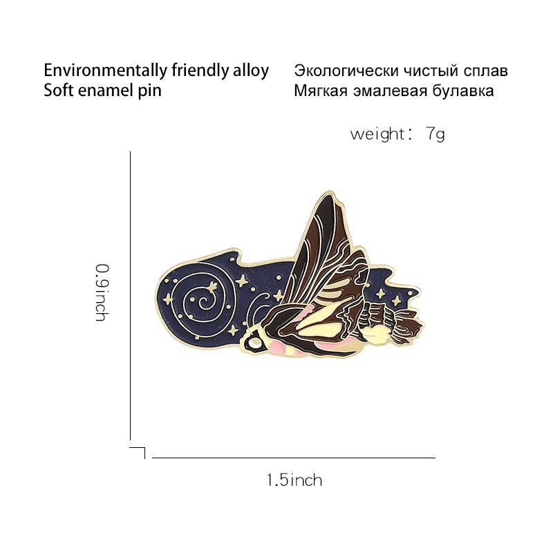 Ghim Cài Áo Hình Hành Tinh Phản Quang Độc Đáo