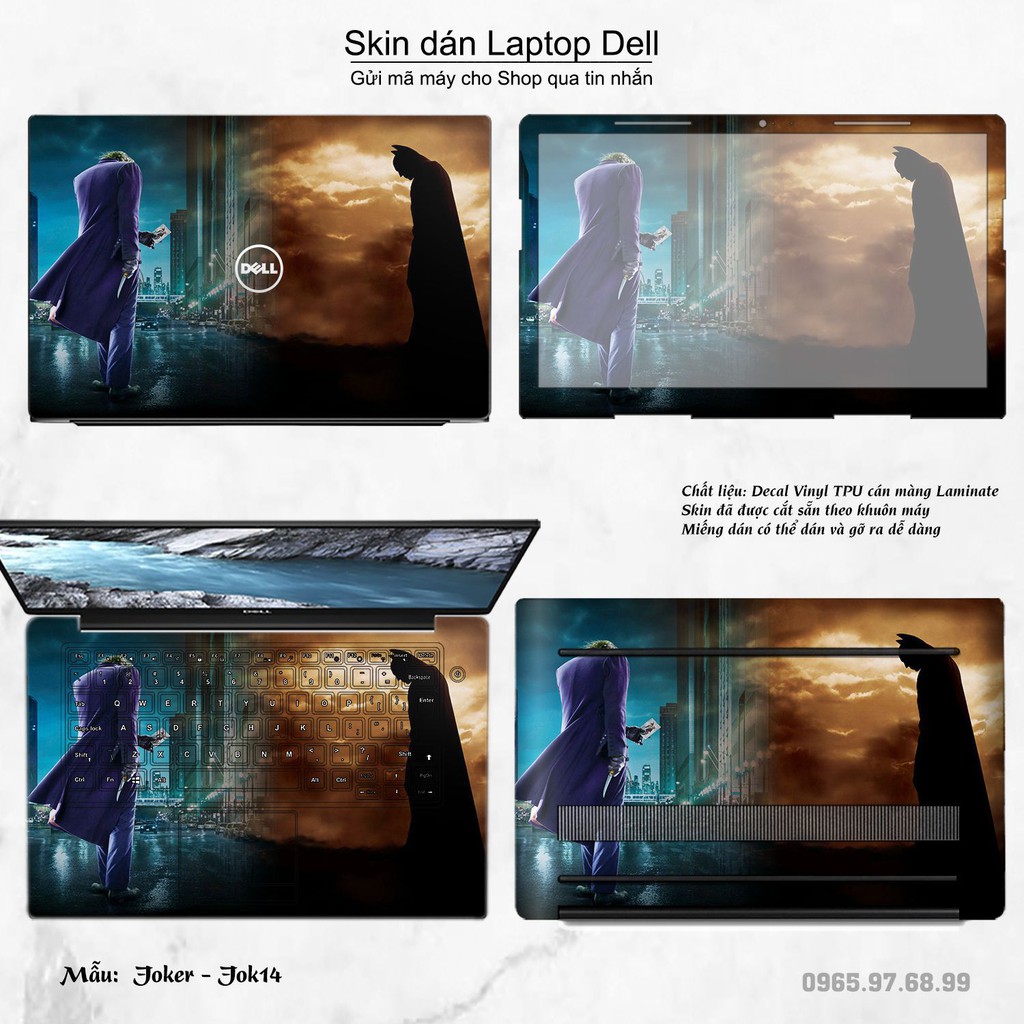 Skin dán Laptop Dell in hình Joker nhiều mẫu 2 (inbox mã máy cho Shop)