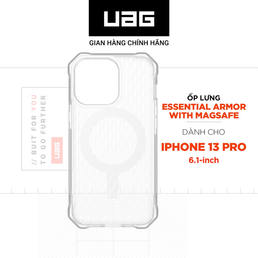 Ốp lưng UAG Essential Armor hỗ trợ sạc không dây cho iPhone 13 Pro