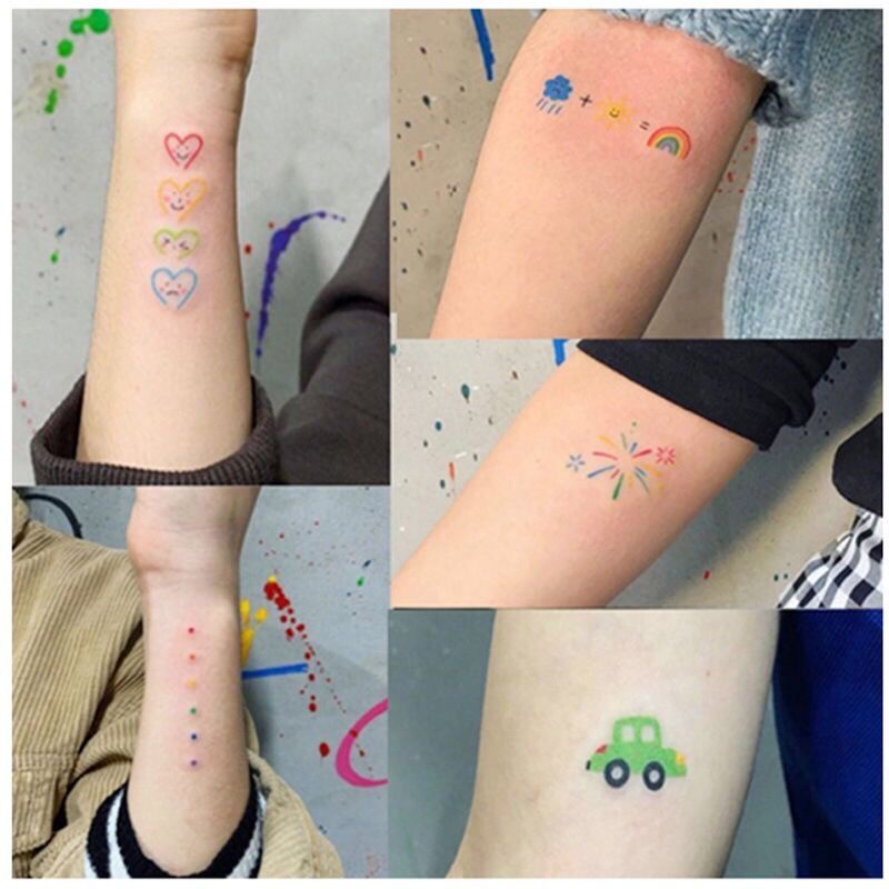 Hình Xăm Dán Họa Tiết Ngôi Sao Nhỏ Dễ Thương Chống Nước Lâu Trôi Cho Nữ