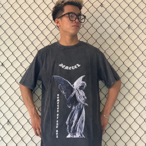 Áo phông Mikenco loang nữ thần form rộng đẹp tay lỡ kiểu hàn quốc vải cotton HARIQUEEN - Áo thun tay lỡ nam nữ unisex