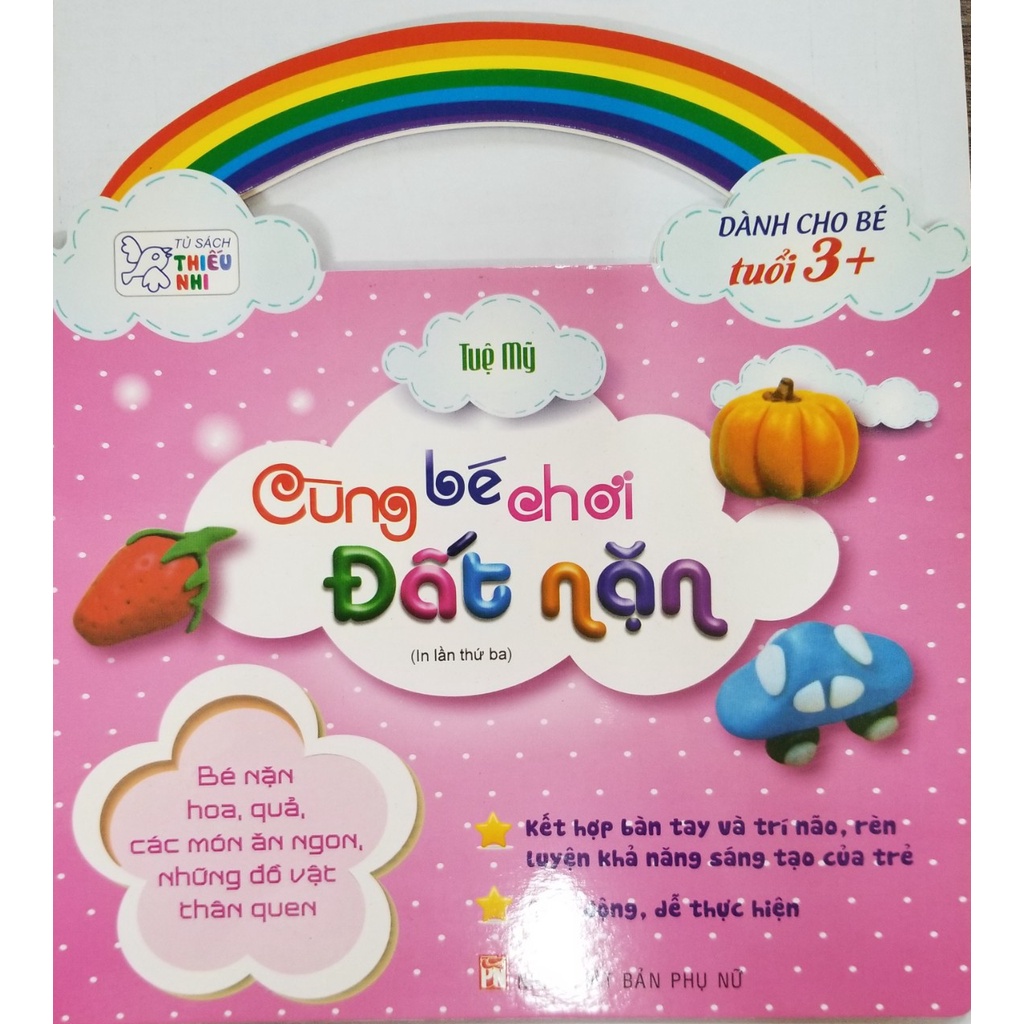 Sách- Combo Cùng Bé Chơi Đất Nặn- Bé Nặn Hoa Quả- Bé Nặn Con Vật