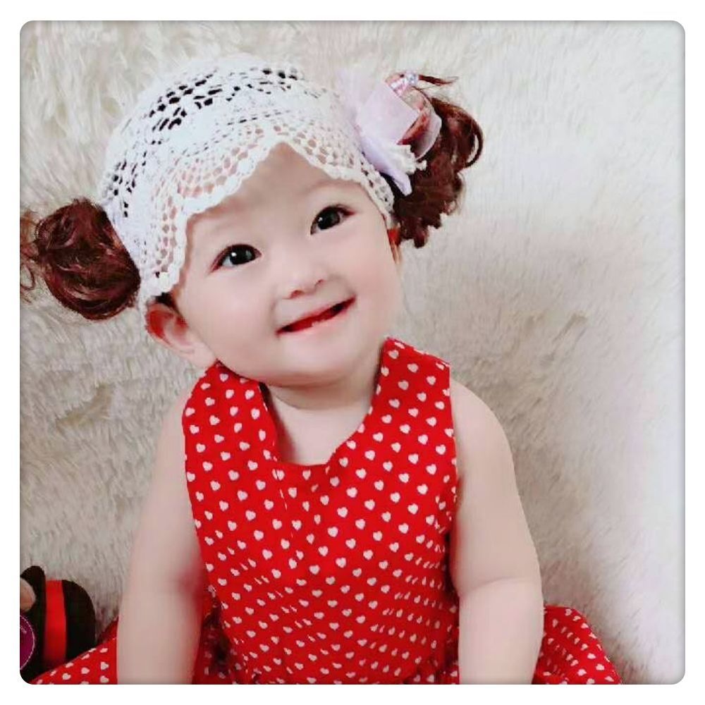 Korean Style Baby Hair Band Headdress Flower Baby Girl Child Hair Accessories Princess Headdress Wig Bangs Curly Hair Photography Free Shipping